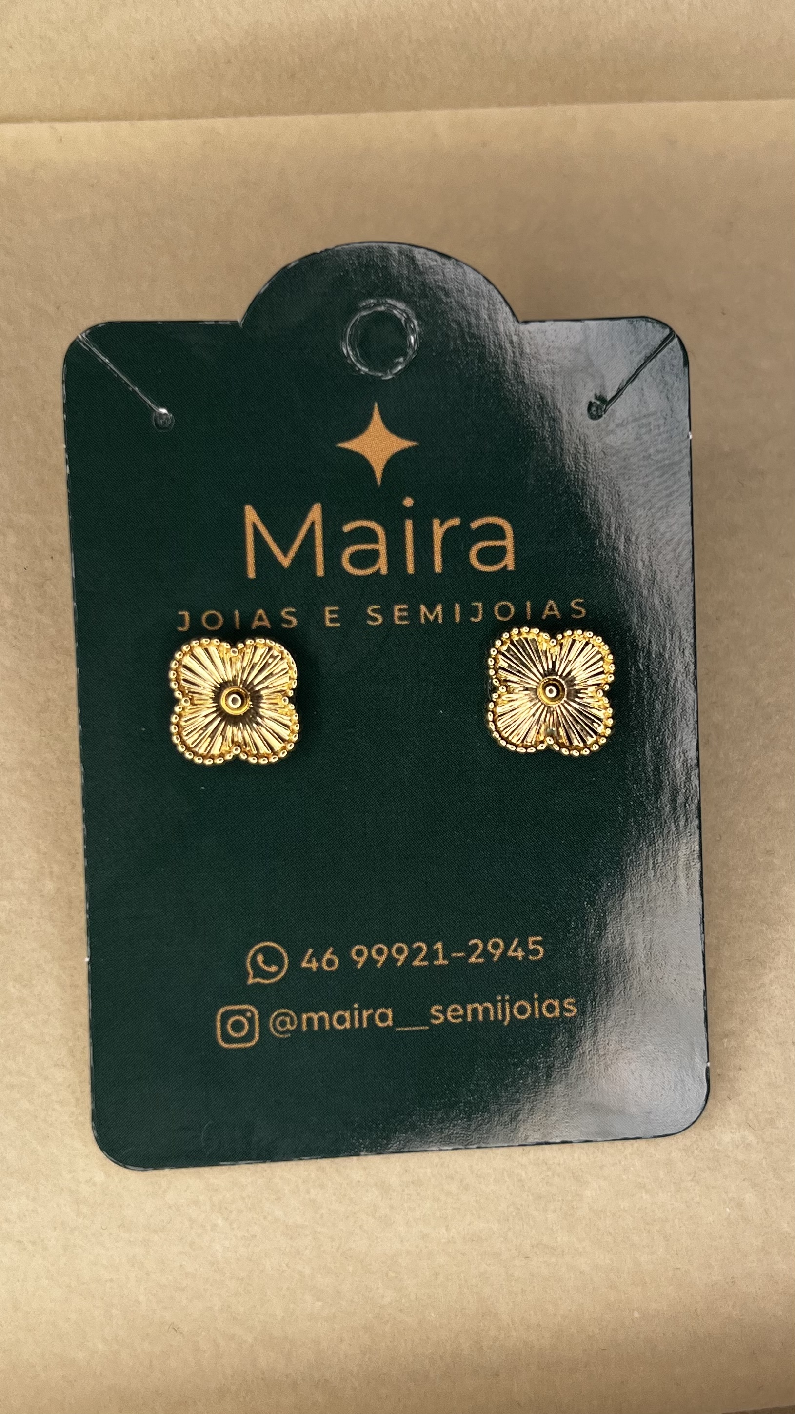 BRINCO DOURADO TREVO